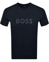 BOSS - Boss Regular Fit Logo T Shirt Dark - Lyst