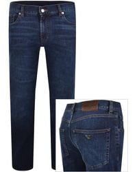 Armani - Emporio J76 Straight Fit Jeans Denim - Lyst