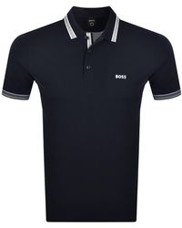 BOSS - Boss Paddy Curved Polo T Shirt - Lyst