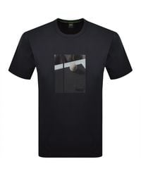 BOSS - Boss Tennis Artwork Relaxed T Shirt Dark - Lyst