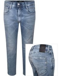 Replay - Anbass Slim Fit Jeans Light Wash - Lyst