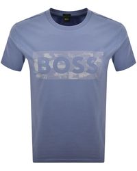 BOSS - Boss Globe Logo T Shirt - Lyst