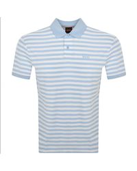 BOSS - Boss Pale Stripe Polo T Shirt - Lyst
