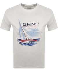 GANT - Graphic Short Sleeve T Shirt - Lyst