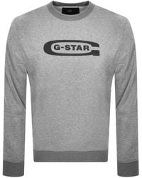 G-Star RAW - Raw Old School Logo Sweatshirt - Lyst