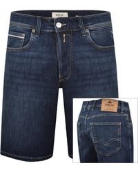 Replay - Grover Straight Fit Denim Shorts - Lyst