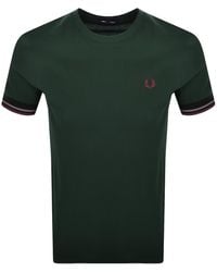 Fred Perry - Twin Tipped Cuff T Shirt Grassroots - Lyst