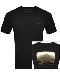 Columbia Tillamook Back Logo T-shirt in Black for Men | Lyst