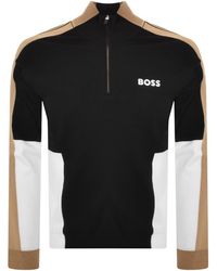 BOSS - Boss Zolkar Quarter Zip Knit Jumper - Lyst