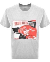 TRUE RELIGION - Short Sleeve Torn Logo T Shirt - Lyst