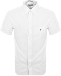 GANT - Poplin Short Sleeved Shirt - Lyst