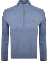 Paul Smith - Half Zip Zebra Logo Jumper - Lyst