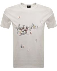 Paul Smith - Paperclips Graphic T Shirt - Lyst