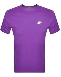 Nike - Crew Neck Club T Shirt - Lyst