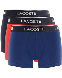 Lacoste - Underwear 3 Pack Trunks - Lyst