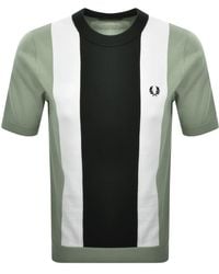 Fred Perry - Vertical Stripe Knit T Shirt - Lyst