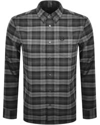 Fred Perry Modernist Blue & White Check Men's Long Sleeve Shirt M3265-100