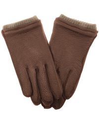 GANT D1 Leather Gloves - Brown