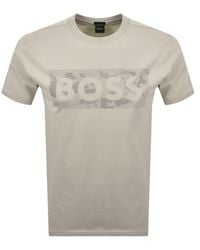 BOSS - Boss Globe Logo T Shirt - Lyst