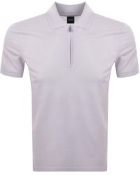 BOSS BUSINESS - Boss Paras Quarter Zip Polo - Lyst