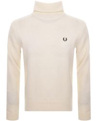 Fred Perry - Roll Neck Knit Jumper - Lyst