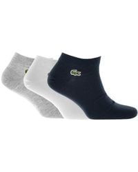 Lacoste - Triple Pack Ankle Socks - Lyst