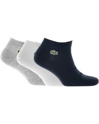 Lacoste - Triple Pack Ankle Socks - Lyst