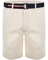 Tommy Hilfiger - Denton 9.5 Inch Twill Shorts Ivory - Lyst