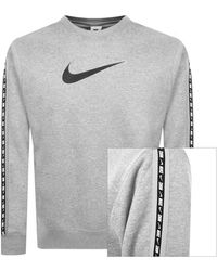 Nike Crew Neck Repeat Sweatshirt - Grey