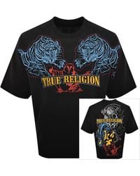 TRUE RELIGION - Tiger Oversized T Shirt - Lyst