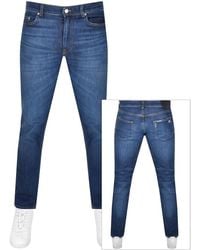 Lacoste Slim Fit Mid Wash Jeans - Blue