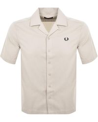Fred Perry - Pique Textured Collar Shirt - Lyst