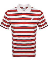 Nike - Stripe Polo T Shirt Off - Lyst