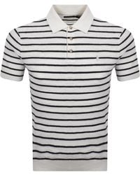 Ralph Lauren - Stripe Knit Polo T Shirt - Lyst