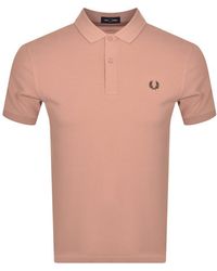 Fred Perry - Plain Polo T Shirt Rust - Lyst