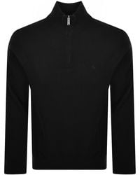 Calvin Klein - Merino Wool Zip Neck Jumper - Lyst