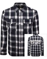 TRUE RELIGION - Plaid Long Sleeve Shirt - Lyst