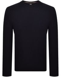 BOSS BUSINESS - Boss Imberto Knit Jumper Dark - Lyst