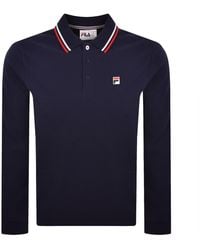Fila - Monte Long Sleeve Polo T Shirt - Lyst