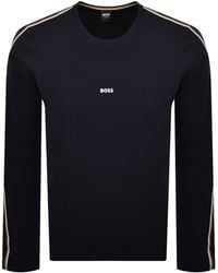 BOSS BUSINESS - Boss Unique Long Sleeve T Shirt Dark - Lyst