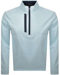 Ralph Lauren - Rlx Half Zip Sweatshirt Aqua - Lyst
