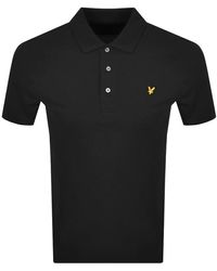 Men's Lyle And Scott Wide Tipped Short Sleeve Cotton Polo Shirt in Grey