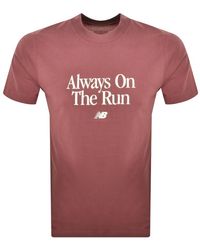 New Balance - Run Slogan T Shirt - Lyst