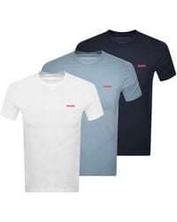 HUGO - 3 Pack Crew Neck T Shirts - Lyst