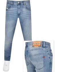 DIESEL - D Strukt Slim Fit Light Wash Jeans - Lyst