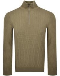 BOSS BUSINESS - Boss Ulicio Half Knit Jumper Dark - Lyst