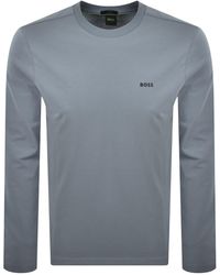 BOSS - Boss Long Sleeved Stretch T Shirt Dark - Lyst