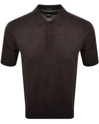 BOSS BUSINESS - Boss Extrafine Merino Wool Knit Polo - Lyst