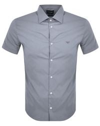 Armani - Emporio Short Sleeved Slim Fit Shirt - Lyst