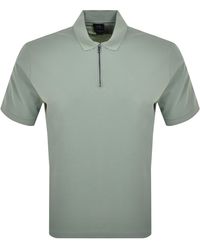 ARMANI EXCHANGE - Zip Polo T Shirt - Lyst